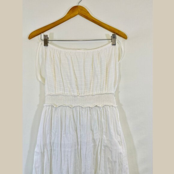 DKNY Jeans White Cotton Midi-Calf Length Sundress - Size M - Picture 14 of 15